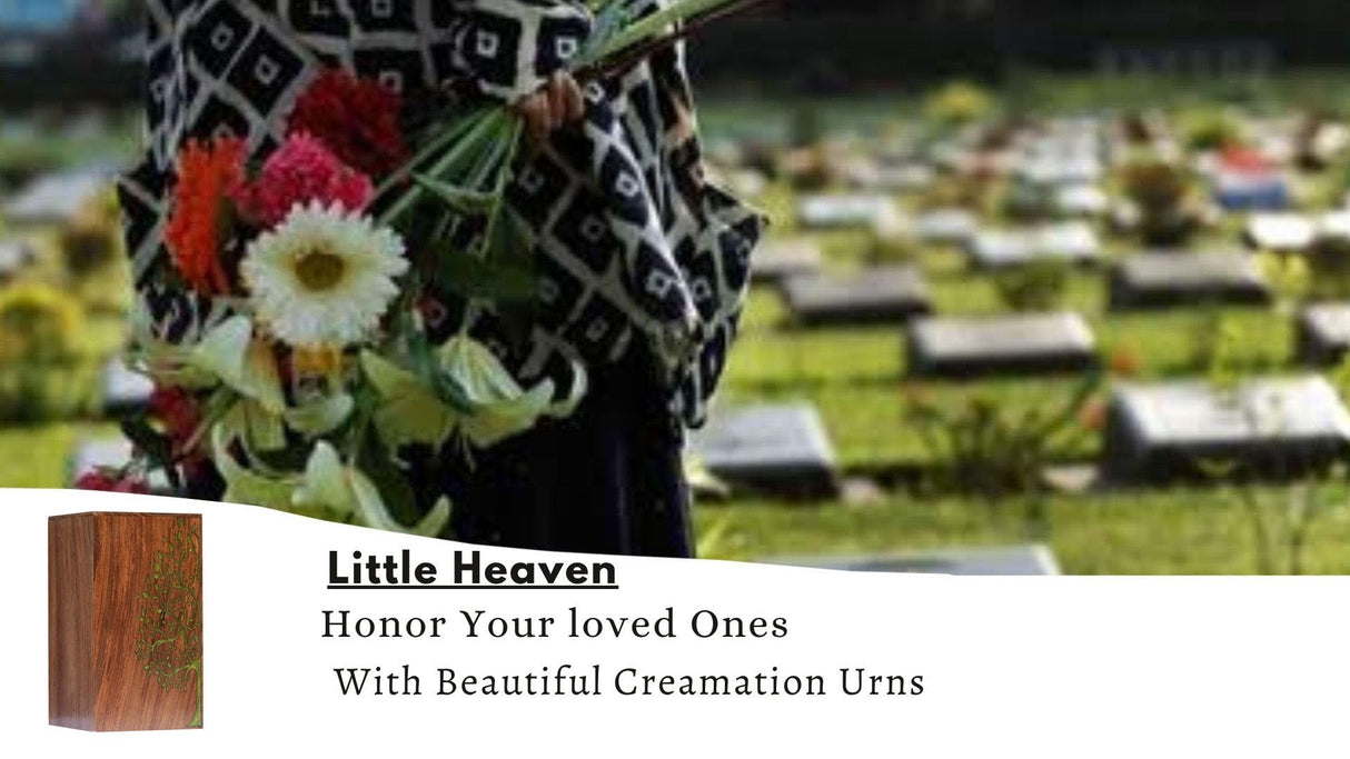 Star Handmade Rosewood Urn for Human Ashes - Adult Tree of Life Wooden Urns Hand-Crafted - Celtic Funeral Cremation Urn for Dogs Engraved (11X6) 250 STAR INTERNATIONAL