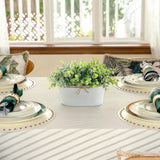 Dahey Artificial Eucalyptus Faux Plants Indoor for Farmhouse Home Decor Fake Potted Plants in Rustic Rectangular Pots Table Centerpiece for Office Bath Living Room Greenery Decor, 7" L x 4" H Dahey