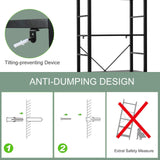 Tangkula Triple Wide 5-Tier Bookcase, Large Open Bookshelf, Display & Storage Shelf, Vintage Industrial Style Shelves with Metal Frame, Bookcase Furniture for Living Room, Study, Office (Black) Tangkula