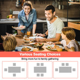 SILKYDRY Counter Height Table, 55’’ L x 25.5’’ W x 35.5’’ H Wood Bar Table, Rectangular Rustic Dining Table for 4-6 Individuals, Farmhouse Kitchen Table for Pub, Cafe, Bistro SILKYDRY