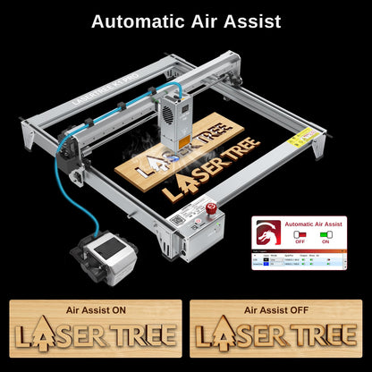 LASER TREE Laser Engraver Machine, 40000mW(40W+) Output Power Laser Cutter with Air Assist Pump, High Precision Laser Cutter and Engraver for Wood and Metal, Paper, Acrylic, Glass, Leather et - WoodArtSupply