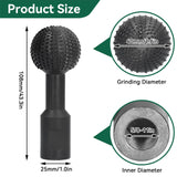 Ball Grinding Head, 5/8‑11in Wood Carving Burrs Carbon Steel Sphere Rotary Burr Ball Gouge Grinding Head Woodworking Attachment Tool for Wood Carving Grinding Polishing Engraving Agatige