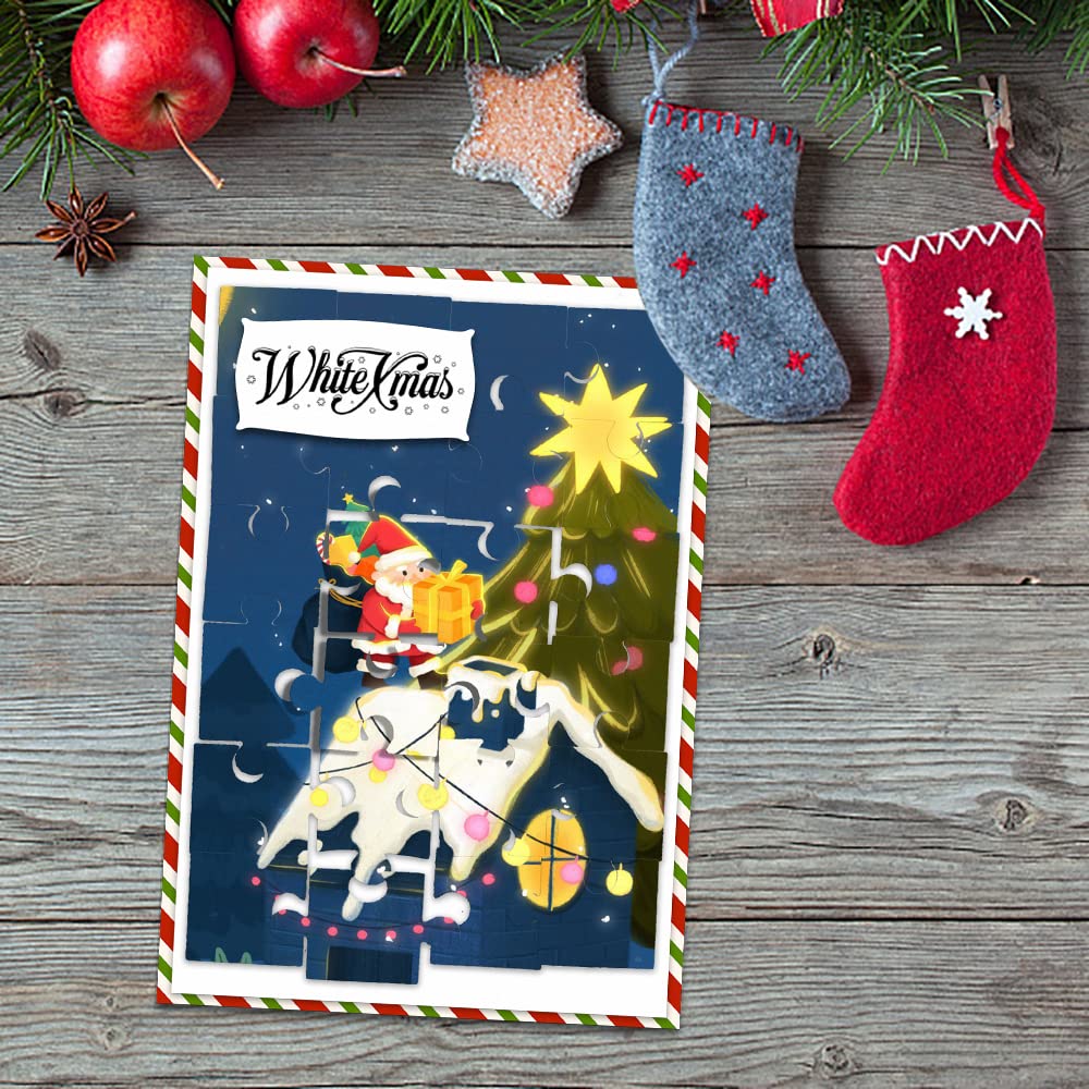 ALIBBON Jigsaw Puzzle Die Cuts for Card Making and Scrapbooking, Square Jigsaw Cutting Dies Metal Template Molds, Rectangle Puzzle Frame Die Cuts for DIY Photo Album Paper Embossing Card Decoration ALIBBON