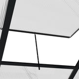 Outsunny 6' x 10' x 6.5' Polycarbonate Greenhouse, Heavy Duty Outdoor Aluminum Walk-in Green House Kit with Rain Gutter, Vent and Door for Backyard Garden, Gray Outsunny