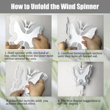 4Pack 8inch Sublimation Wind Spinner Blanks 3D Aluminum Metal Wind Sculpture Kinetic Spinners for Yard and Garden Indoor Art Ornaments Hanging Decoration (New Butterfly) WindMage