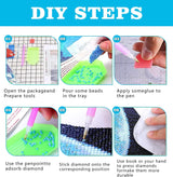 6Packs Ring Art Diamond Art Kits for Adults,Abstract Landscape Diamond Painting Kits,DIY 5D Fairy Dust Diamond Art Painting Kits,Magic Castle Gem Art Painting Kits for Home Wall Decor 12x16inch Yijingtop