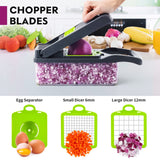 MAIPOR Vegetable/Pro Onion Chopper, Multifunctional 13 in 1 Food Chopper, Kitchen Vegetable Slicer Dicer Cutter With 8 Blades,Veggie, Carrot and Garlic Chopper With Container (Gray) MAIPOR