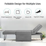 Ainfox Convertible Sofa Bed, 4 in 1 Multi-Function Folding Ottoman Bed with Adjustable Backrest, Modern Futon Couch No Assembly for Living Room Apartment Office Small Space (Light Grey) Ainfox