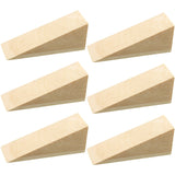 6 Pcs Wooden Door Stopper Wedge Non Slip Firefighter Wood Door Stopper Wedge for Most Surfaces Solid Block Amyhill