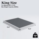 Vehowy 4 Inch Box Spring for King Bed,King Size Box Spring Only,Heavy Duty Mattress Foundation,Metal Bed Base,Non-Slip,Easy Assembly Vehowy