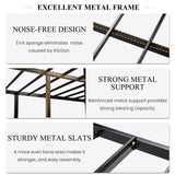 SHA CERLIN Heavy Duty Queen Bed Frame with Headboard and Under-Bed Storage - Black Oak SHA CERLIN