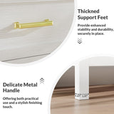 LYNSOM Farmhouse 7 Drawers Dresser for Bedroom, Wood Rustic Wide Chest of Drawers with Deep Drawers, Metal Handle, Storage Dressers Organizer for Entryway, Hallway, White LYNSOM