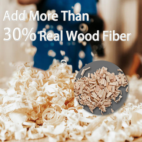 FXAAGFH 30% Real Wood Fiber 3D Printer Filament Bundle, 3 D PLA Printing Print Filament 1.75 mm, +/-0.03mm & 2.2 lbs, Walnut, Oak, Cherry, Teak, 250g X 4 Pack FXAAGFH