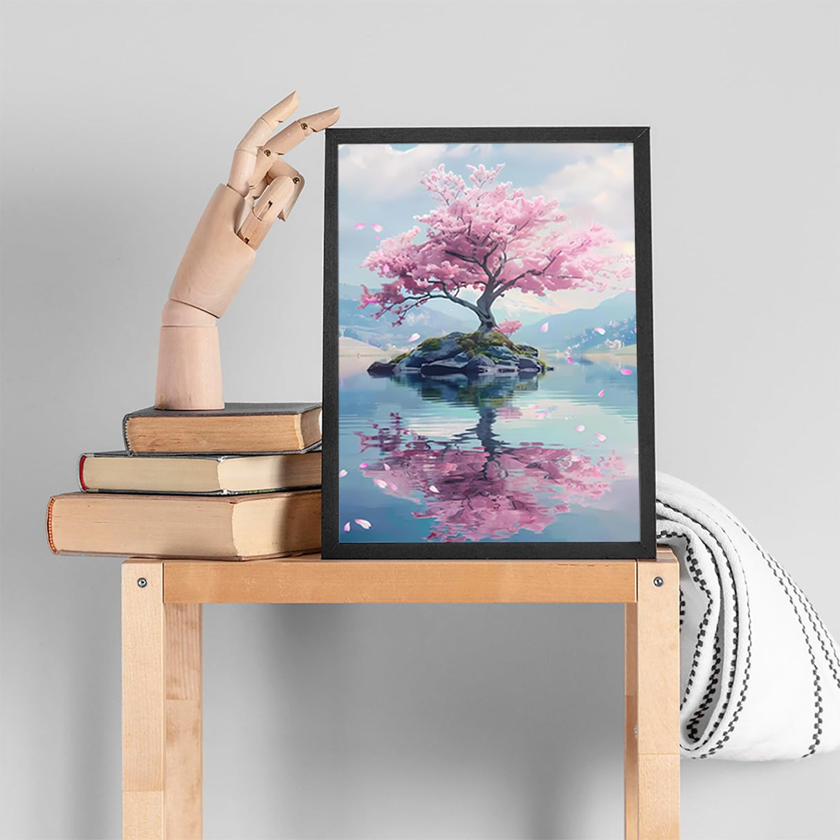 KAYEIUU Diamond Painting Kits for Adults Cherry Blossom Tree on an Island Cherry Blossom 5D DIY Diamond Art Kits Full Drill Diamond for Gift Wall Decor and Relaxation Gem Arts 12x16 inch KAYEIUU