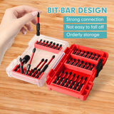 35Pcs Screwdriver Bits Set S2 Steel Screwdriver Impact Kit With a Storage Box, Used for Power Screwdrivers and Electric Drill Drivers YOSIGHT