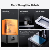 Creality Resin 3D Printer for Kids and Beginners, HALOT R6 Fully Assembled, Upgraded Light Source with High-Precision Printing, LCD Monochrome Screen Simple Workflow 3D Resin Printers Creality