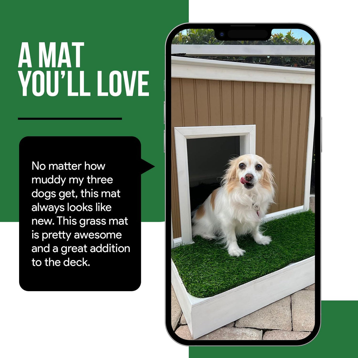 MAYSHINE Artificial Grass Door Mat - for Entryway Indoor/Outdoor Green Turf Rug, Perfect for Dog Potty Training and Multi-Purpose Use 29.5x17inches MAYSHINE