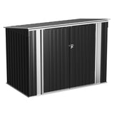 Flamaker 5.8 x 3.3 FT Storage Shed Outdoor Metal Trash Can Shed with Hydraulic Gas Rod Lockable Garden Tool Shed for Backyard, Lawn, Roadside Flamaker