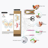 Uniquilling Quilling Paper Quilling Kit for Adults Beginner, 8 * 10-inch Blue Butterfly, Exquisite DIY Paper Filigree Painting Kits Quilling Tools, Home Room Wall Art Decor Best Gifts(Basic) Uniquilling
