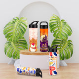 8 Pack 20oz Sublimation Tumbler Set Triple-Insulated Stainless Steel Sports Water Bottle with Straw Lid Blank Sublimation Cup with DIY Stickers, Shrink Wrap, Rubber Base, Heat Tape for Heat Transfer HEIBERWIND