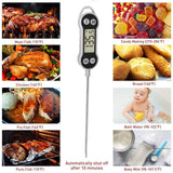 Digital Meat Food Thermometer for Cooking Kitchen BBQ Grill, Probe Instant Read Thermometer for Candy Candle Milk Deep Fry Baking Temperature NANGOALA