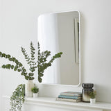 CULER White Bathroom Wall Mirror,20 x 30 Inch Rectangle Vanity Modern Tempered Glass Mirror for Bedroom,Living Room,Entryway CULER