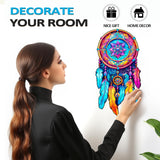 masseruon Mandala Puzzles for Adults, 190 Piece Puzzles for Adults-Mandala Dream Catcher(L,14.2x7.4inches), Unique Round Jigsaw Puzzles, Creative Colorful Shaped Puzzles masseruon