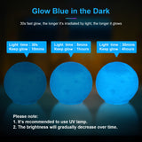 GIANTARM Glow in The Dark Blue Luminous 1.75mm(±0.03mm) PLA Filament 1kg Spool, High Brightness and Long Time Glow, Fit for Most FDM 3D Printer GIANTARM