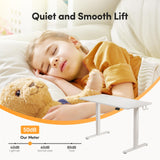 FEZIBO Electric Standing Desk Adjustable Height, 60 x 24 Inch Sit and Stand Desk, Home Office Desk, Ergonomic Workstation Computer Desk, White FEZIBO