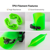 NOVAMAKER TPU Filament 1.75mm, Green Flexible TPU 3D Printer Filament with 20g Cleaning Filament, 2.0lbs Spool, Dimensional Accuracy +/- 0.05mm, 95A Soft TPU Green NovaMaker
