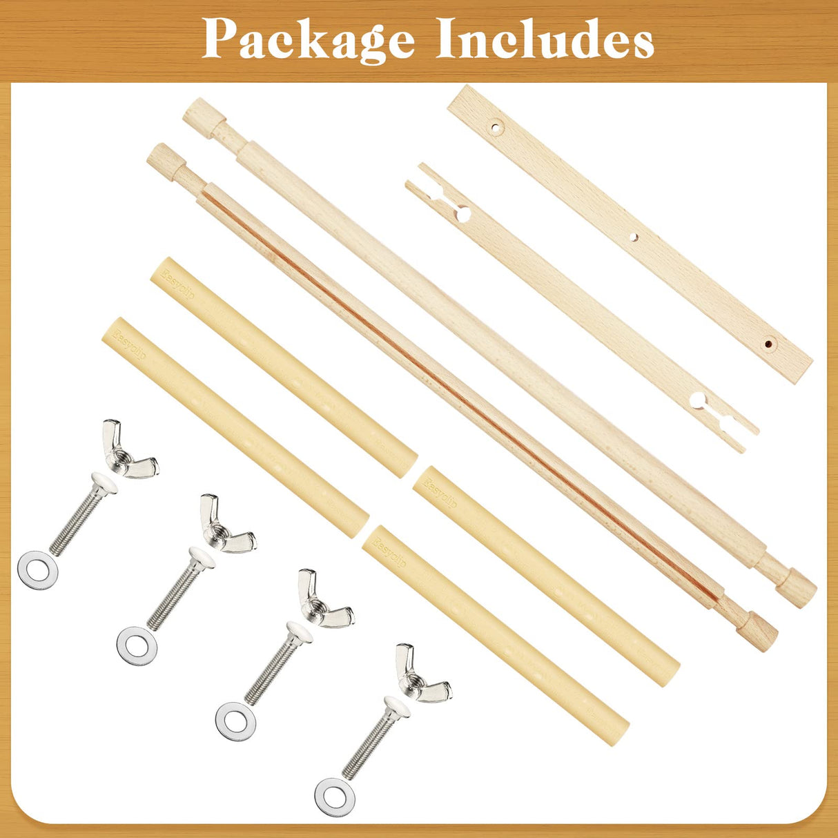 Needlepoint Embroidery Tapestry Scroll Frame Cross Stitch Frame Wooden Needlepoint Stretcher Wood Needlework Quilting Hoop Stand Stitching Holder Tool for Sewing, 12 x 21 Inch Yookeer