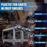 HPDMC 500 lbs Capacity Service Utility Cart, 36'' x 24'' HPDMC