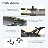 Outsunny 10' x 13' Steel Outdoor Pergola Gazebo, Patio Canopy with Weather-Resistant Fabric and Drainage Holes for Backyard, Deck, Garden, Cream White Outsunny