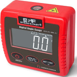 Digital Angle Gauge, Digital Angle Finder Magnetic (4 surfaces) with Laser, Inclinometer Digital with Large LCD display by S&F STEAD & FAST S&F STEAD & FAST