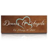 Bemaystar Personalized Custom Wedding Gifts, Custom Name/Date Wooden Signs, For Unique Anniversary Keepsakes, Gift Ideas, Bridal Shower Gifts, Love Memories 15" x 6" Bemaystar