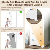 LIKIMIO Small Dresser Tall, 6 Drawer Tall Skinny Dresser with Colorful Handles, Chest of Drawers for Bedroom, 51.5" H Modern Wooden Floor Storage Cabinet with Metal Sliding Rail, White LIKIMIO