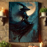 Arttoplus Halloween Paint by Numbers Kit for Adults Beginner-Witch Adult Paint by Number Kits on Canvas, Witch DIY Acrylic Oil Painting by Numbers for Adults for Gift Home Wall Decor(16x20inch) Arttoplus