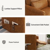 Power Recliner Chair for Adults, Modern Electric Reclining Sofa Chair with Lumbar Support for Living Room, Bedroom JFHID