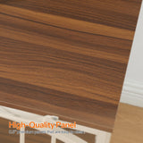 HOOBRO Foldable Dog Crate Furniture, 31.5" Indoor Dog Kennel No Assembly, Wooden Dog Cage Decorative Side End Table, for Medium Small Dogs, White and Walnut WH86GW03 HOOBRO