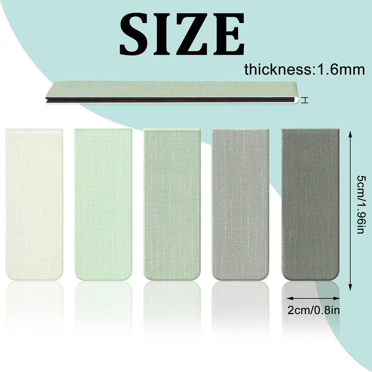 15 Pieces Bookmark, Magnetic Bookmarks for Women, Men, Book Lovers, Page Markers for Students Teachers Reading (Misty, Ocean, Emerald) Joyberg
