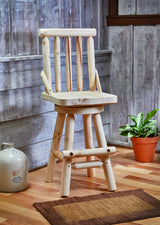 CASTLECREEK Log Swivel Stool, 300-lb. Capacity 24" CASTLECREEK