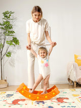 VBABY Climbing Toys for Toddlers 1-6, Pikler Triangle Set 4 in 1, Plastic Indoor Toddler Climbing Toys, Foldable Montessori Pikler Climbing Set, Outdoor Climbing Toys for Kids, Orange & Blue VBABY