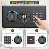 GHJGAGE 43.5" Tall Fireproof Wall Safe Between Stud, Heavy Duty Flush In Wall Safe With Digital Keypad & Removable Shelf, Hidden Gun Safe, Security Home Wall Safes For Storage Firearms Money Medicine GHJGAGE