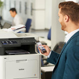 Brother MFC‐L8905CDW Business Color Laser All‐in‐One Printer, 7” Touchscreen Display, Duplex Print/Scan, Wireless, White Brother