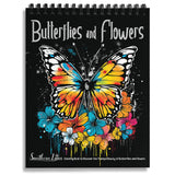 SOUTHERN LOTUS Butterflies And Flowers Spiral Coloring Book Wirebound Hardcovers Floral Design Aesthetic Illustrations Butterfly Relaxing Large Print Pages For Adults Relieve Stress Mindfulness SOUTHERN LOTUS