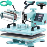 VEVOR 5 in 1 Heat Press Machine with 30 OZ Tumbler Press, 12x15 inch 360° Swing Away T Shirt Press Machine, Sublimation Heat Press Machine for T-Shirts, Mugs, Hats, Plates, Green VEVOR