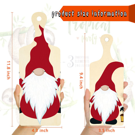 Marsui 12 Pieces Mini Wooden Cutting Board Christmas DIY Chopping Board with Handle Thanksgiving Craft Paddle Board for Home Kitchen Cooking Vegetables Decor(11.8 x 4.3 Inch) Marsui