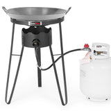 OuterMust Outdoor Cooker With Wok Gas Wok with Iron Wok and Burner 54000 BTU for Outdoor Cooking OuterMust
