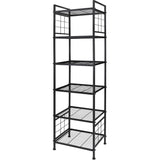 GIOTORENT 6-Wire Standing Storage Shelf, Metal Shelving Unit Pantry Rack for Laundry Kitchen Bathroom Organizer(Black) GIOTORENT