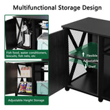 GERDIOEB 55-75 Gallon Aquarium Stand with Power Outlets - Heavy Duty Metal Fish Tank Stand with Cabinet for Fish Tank Accessories Storage, Reptile Terrarium, 860 lbs Capacity, Black GERDIOEB